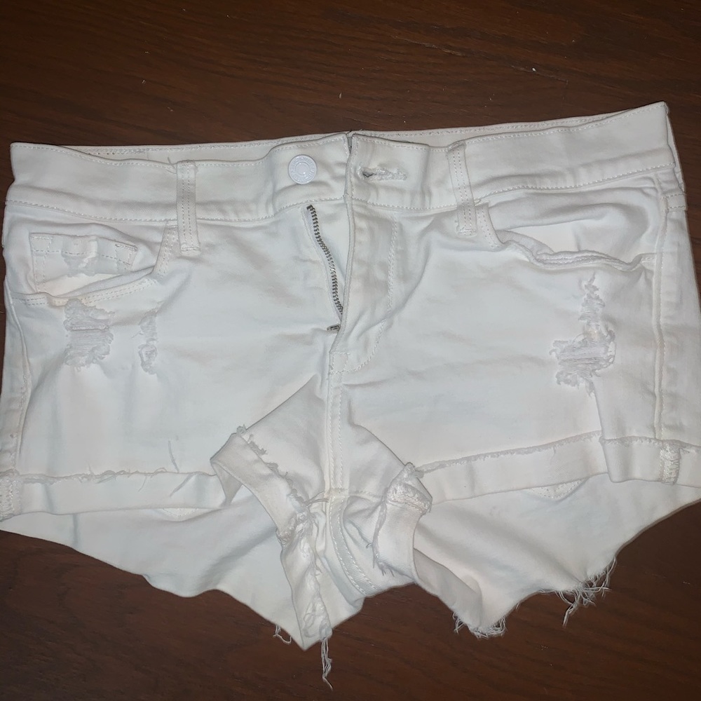 White Jean shorts